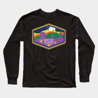 Epcot Orlando Grunge Vintage Retro Theme Park Design Long Sleeve T-Shirt